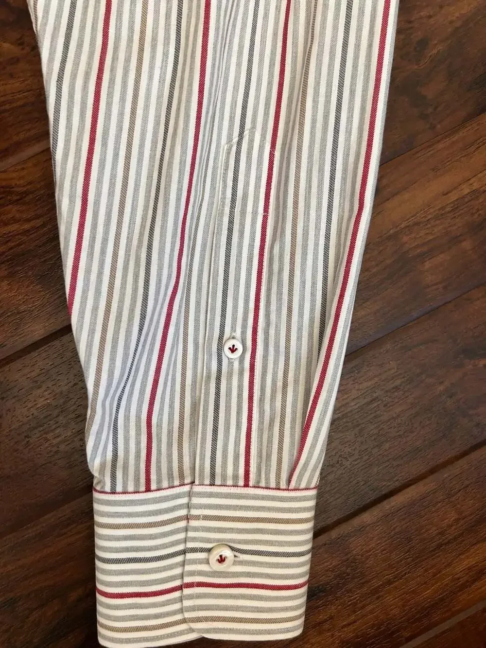 Devan Vincent Men's Long Sleeve Button Down Striped Dress Shirt, EUC